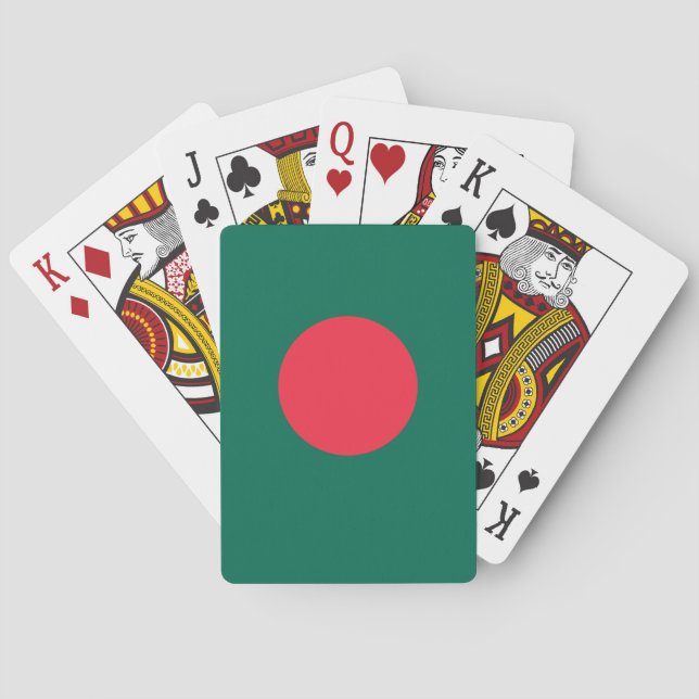 Spelkort med Bangladeshs flagga (Baksidan)