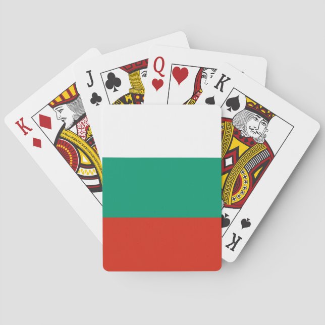 Spelkort med Bulgariens flagga (Baksidan)