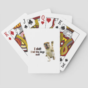 Spelkort, med en bulldog casinokort
