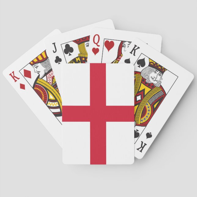 Spelkort med Englands flagga (Baksidan)