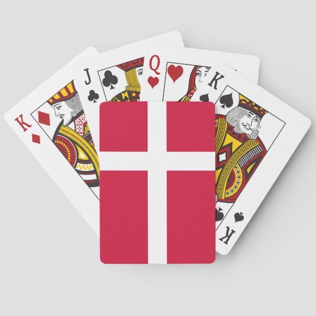 Spelkort med Flagga Danmark (Baksidan)