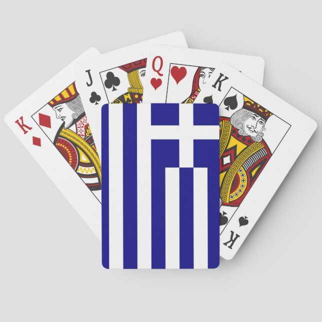 Spelkort med Greklands flagga (Baksidan)