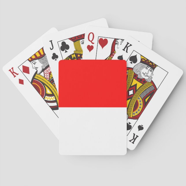 Spelkort med Indonesiens flagga (Baksidan)