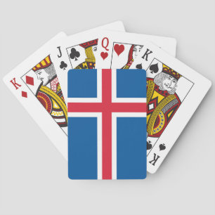 Spelkort med Islands flagga
