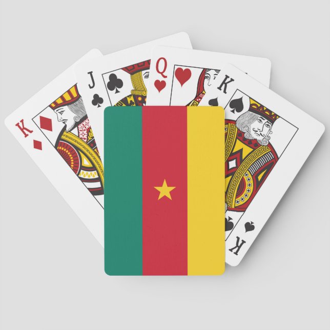 Spelkort med Kameruns flagga (Baksidan)