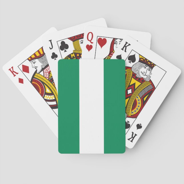 Spelkort med Nigerias flagga (Baksidan)