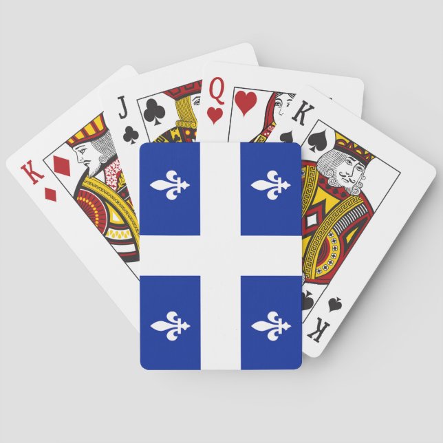 Spelkort med Québecs flagga (Baksidan)
