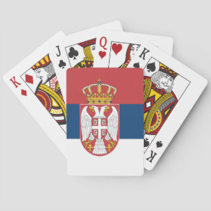 Spelkort med Serbiens flagga