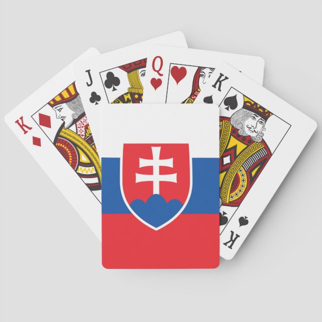 Spelkort med Slovakiens flagga (Baksidan)