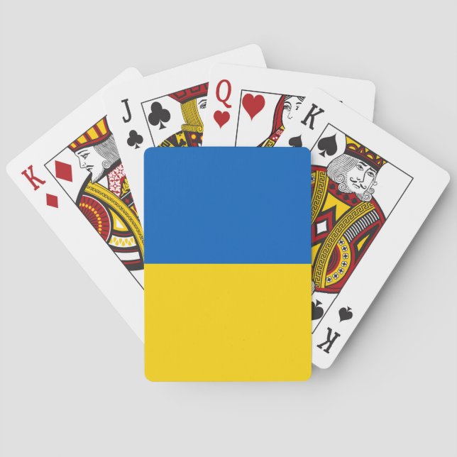 Spelkort med Ukrainas flagga (Baksidan)