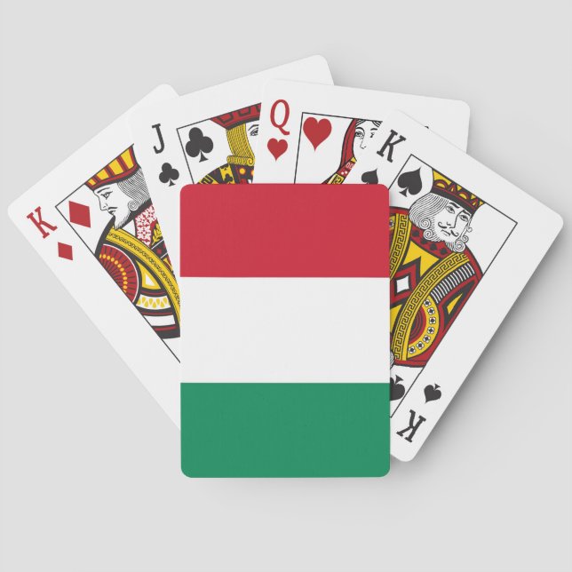 Spelkort med Ungerns flagga (Baksidan)