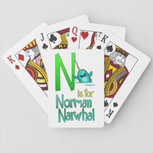 Spelkort, N är för Norman Narwhal Spel Kort