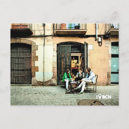 Spelkort på orten El Born i Barcelona Vykort