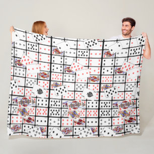 Spelkort Poker Euchre Throw Blanket Fleecefilt