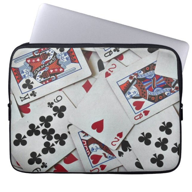 Spelkort Poker Games Queen Kung Laptop Fodral (Framsidan)