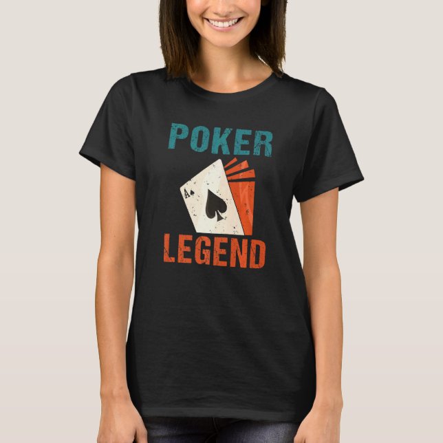 Spelkort Poker Legend Premium T Shirt (Framsida)