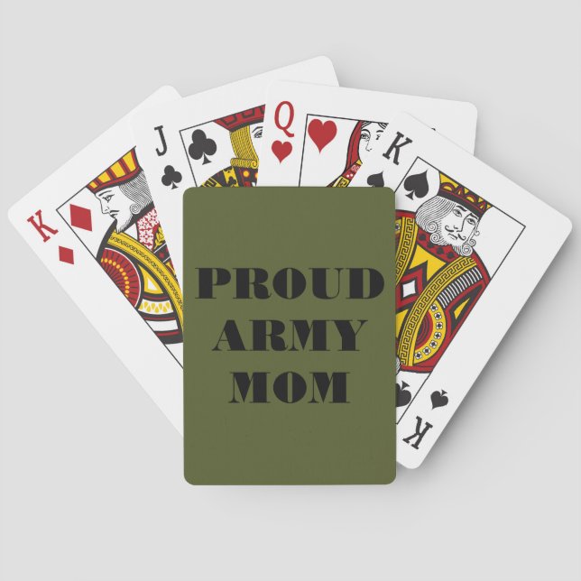 Spelkort: Proud Army Mamma Spel Kort (Baksidan)