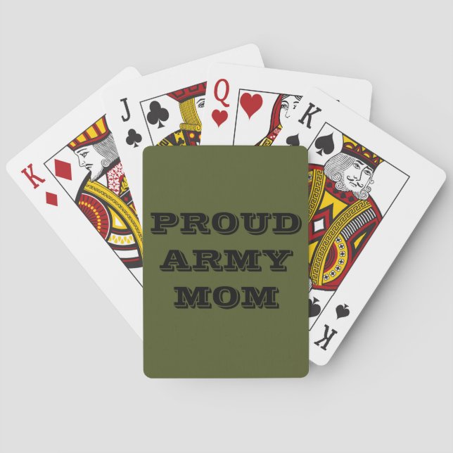 Spelkort: Proud Army Mamma Spelkort (Baksidan)