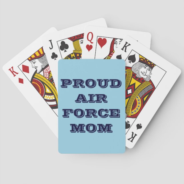 Spelkort: Proud Luft Force Mamma Spel Kort (Baksidan)