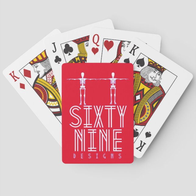 Spelkort "SEXTY NINE DESIGNS" (Baksidan)