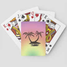 Spelkort - Silhouettes of Tropical Island