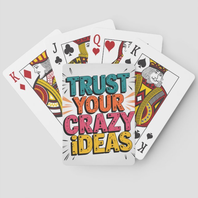 Spelkort, Stil: Poker "Trust Your Ideas" Casinokort (Baksidan)
