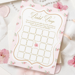 Spelkort Tea Party Möhippa Bingo Inbjudningar