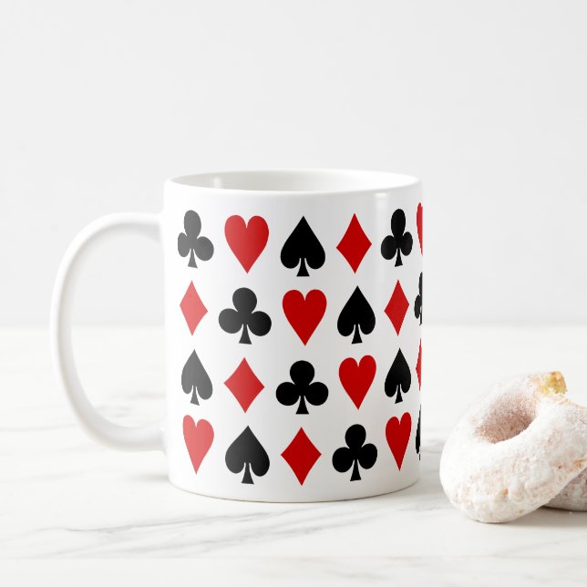Spelkort Uppspelningskort Diamond Klubb Heart Spad Kaffemugg (Med munk)