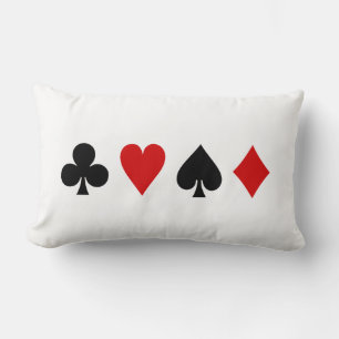 Spelkort Uppspelningskort Diamond Klubb Heart Spad Lumbarkudde