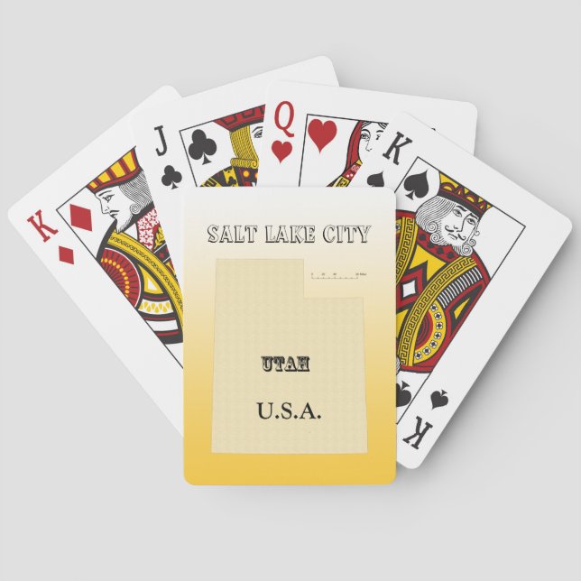 Spelkort - Utah Karta med City (Baksidan)