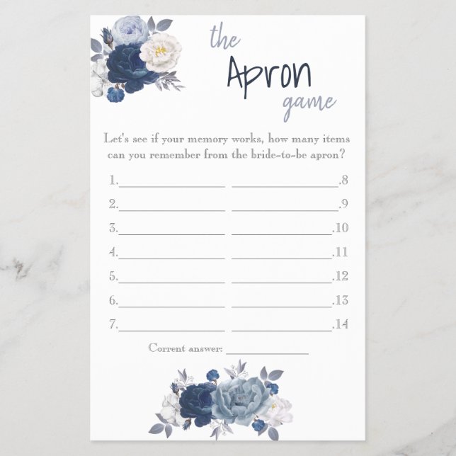 Spelkortet Apron Möhippa Flygblad (Framsidan)