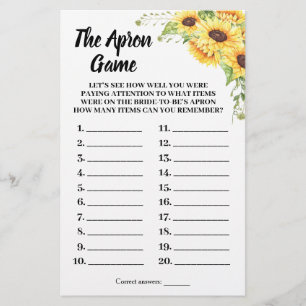Spelkortet Apron Möhippa Sunwers Game Card Flygblad