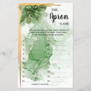 Spelkortet Apron Tropical Handflatan Möhippa Flygblad