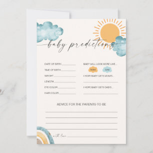 Spelkortet Baby Predictions Baby Shower Inbjudningar