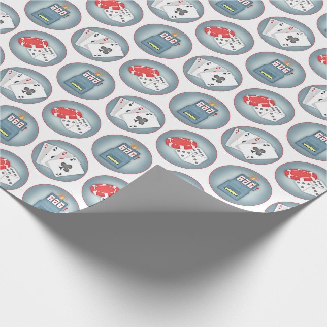 Spelkortplats för kasino Poker Spelar Maskin Presentpapper (Hörn)