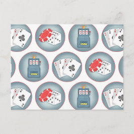 Spelkortplats för kasino Poker Spelar Maskin Vykort