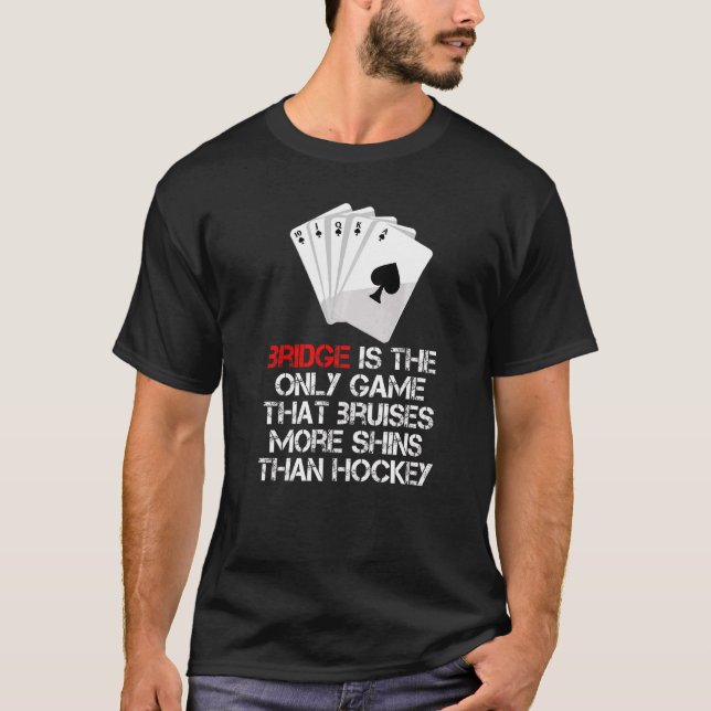 Spelkortsbrygga för Bridge för Bridge T Shirt (Framsida)