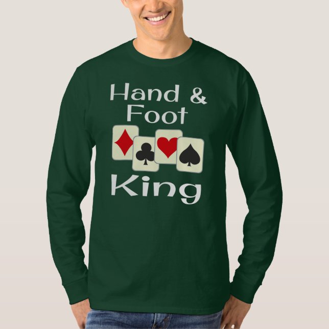 Spelkortskamrat för hand och fot Kung T Shirt (Framsida)