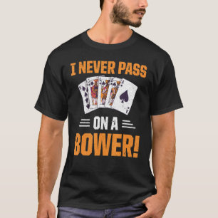 Spelkortsspelet Retro Euchre får aldrig köra på et T Shirt