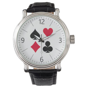 Spelkortssymboler mönster armbandsur