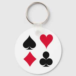 Spelkortssymboler mönster nyckelring