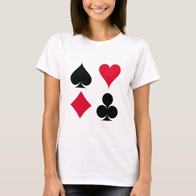 Spelkortssymboler mönster t shirt (Framsida)