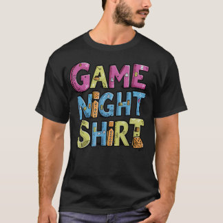 Spelkväll Brädspel Spelare Bordsskiva Roligt T Shirt