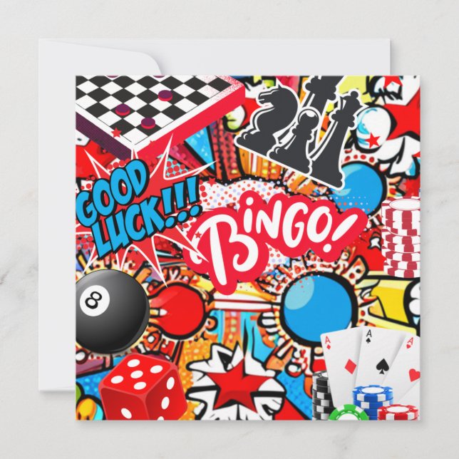 Spelkväll Julkort (Framsida)