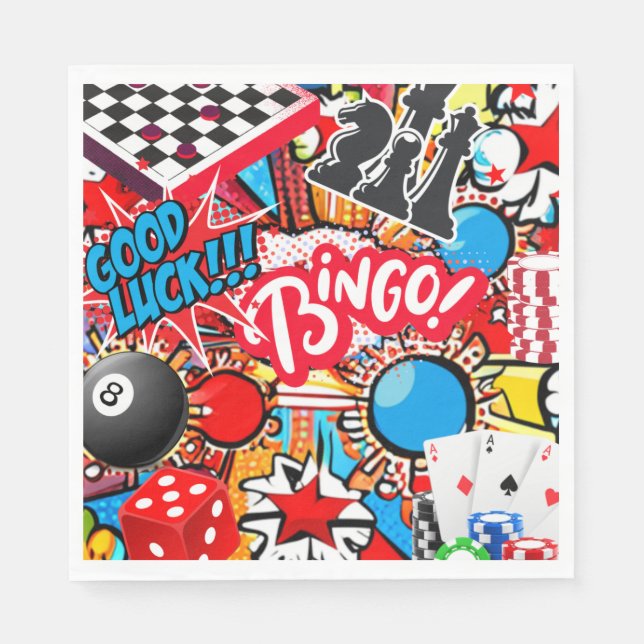 Spelkväll Pappersservett (Framsidan)