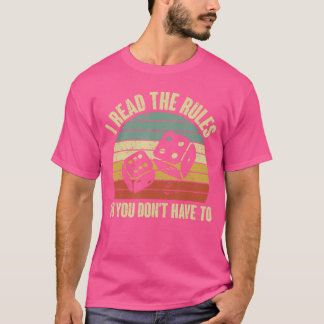 Spelkväll Roliga Brädspel för Vuxna Jag Läste Regl T Shirt
