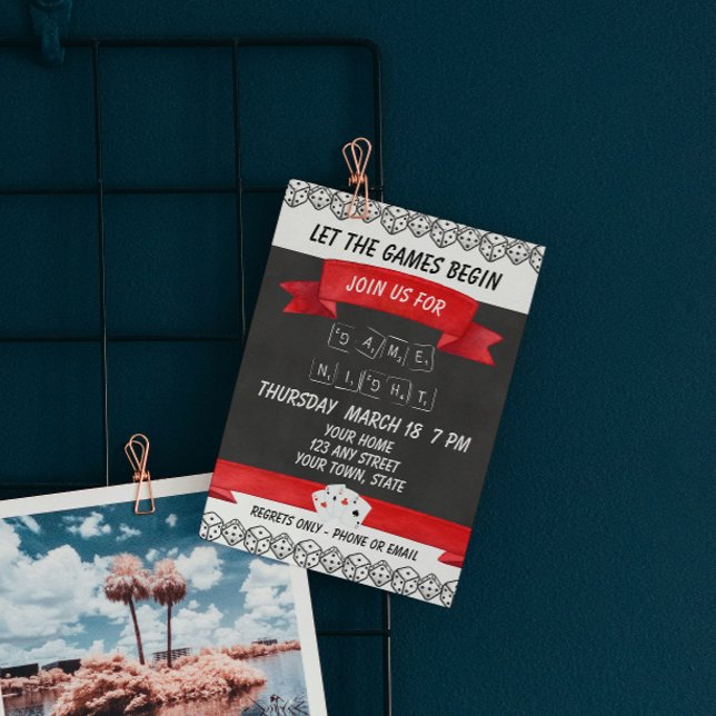 Spelkvällsinbjudan Inbjudningar (Skapare uppladdad)