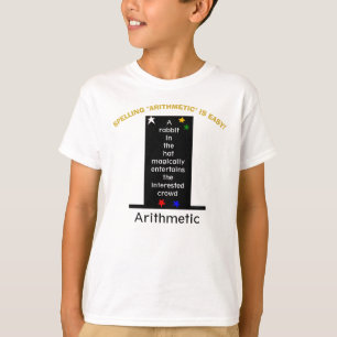 Spell Arithmetic Magician Rabbit Hat Stars T Shirt
