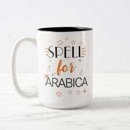 Spell för Arabica - Witchy Coffee Bean Magic Två-Tonad Mugg