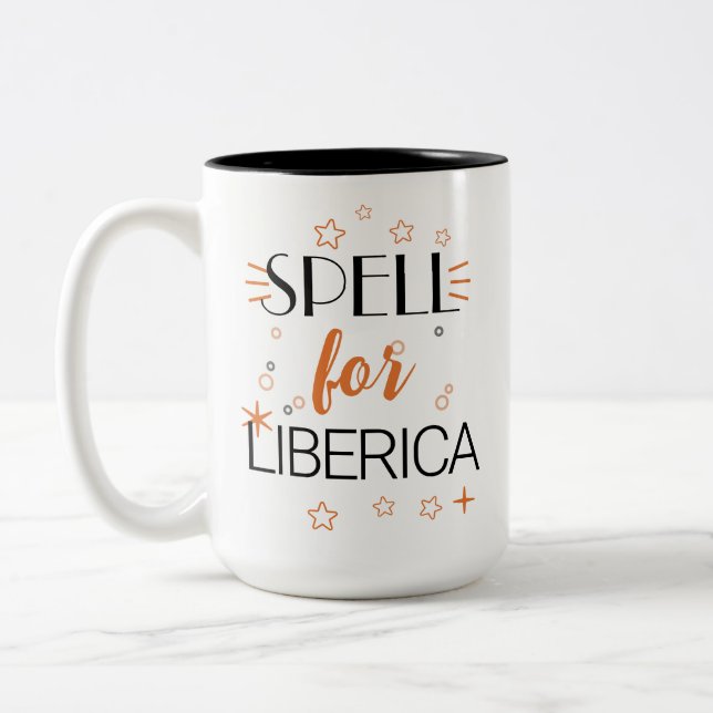 Spell för Liberica Sällsynt Witch Coffee Halloween Två-Tonad Mugg (Vänster)